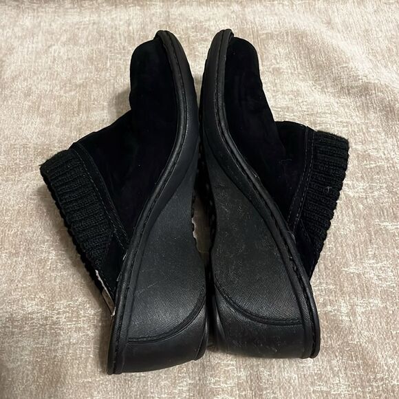 UGG Black Wedge Mules Slip-On - Picture 6 of 9